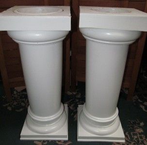 Vtg Pair Fiberglass Salesman Sample Size Columns Pillars Dixie Pacific