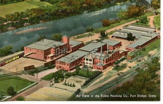  Packing Company Factory Fort Dodge Iowa Vintage Linen Postcard