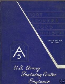1959 Fort Leonard Wood MO Army Training Center Yearbook