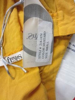 Fluxus Mustard Yellow Rayon Pleated Comfortable Fit Skorts Shorts Sz S
