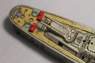  MARX Classic Tin Toy Windup USS Washington Battleship Made in the USA