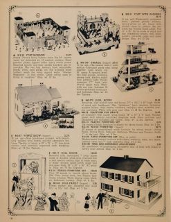 1962 Toy Ad Fort Mohawk Garage Puppet Theatre Dollhouse   ORIGINAL