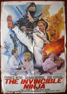 The Invincible Ninja Franco Nero Lebanese 40x27 Movie Poster 70s