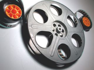 35MM Film Movie Reel deco GOLDBERG METAL VTG to wall Art Rare old prop
