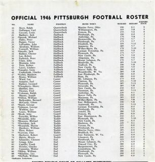 Pittsburgh v National Champion Notre Dame Football Program 1946