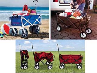  Collapsible Folding Utility Wagon Buggy Yard Garden Beach Cart