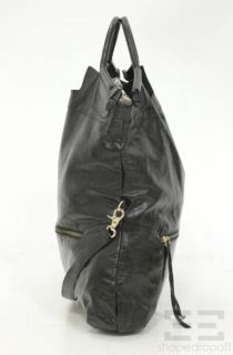 Foley Corinna Black Crinkled Leather Convertible Disco City Bag
