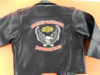 Harley Davidson Childs Faux Leather Jacket Size 6