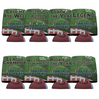 Set of 8 Fantasy Football Themed Koozies 8 Different Designs