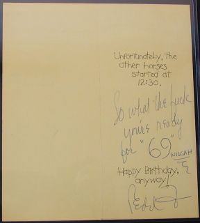 Vintage Redd Foxx Signed Autographed Greeting Card Adults Only