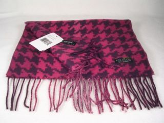 Cashmink by Fraas/Germany Long Scarf Pink & Black colors NWT