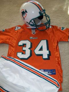 34 DOLPHINS SML JERSEY FRANKLIN YOUTH BOYS NEW FOOTBALL HELMET GREAT