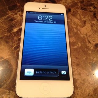 Apple iPhone 5 Latest Model 16GB White Silver AT T Smartphone