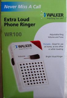 Walker Extra Loud Phone Ringer WR100 Adjustable Ring Tone & Volume