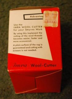 Imra Wool Cutter for Smyrna Work Made In Germany NOS w/ 2 Extra Blades