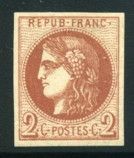 FRANCE 1870 classic Ceres EMISSION DE BORDEAUX 2c Excellent 4 Margin