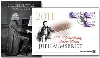 Composer Franz Liszt Large FDC Germany 2011