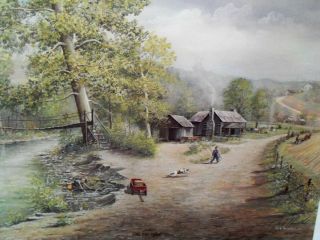  The Old Homeplace Summer Country Cabin Print by Fred Thrasher Sig 1230