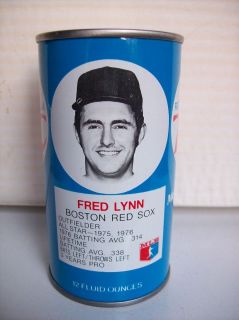 Royal Crown RC Cola Fred Lynn Boston Red Sox Pop Soda Baseball Can