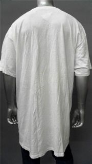 Foot Locker Mens Tall Cotton Basic T Shirt Sz 2XLT White Short Sleeve