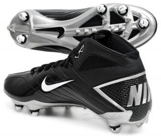 New Nike Super Speed D 3 4 Mens Football Cleats Black White