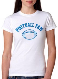 Football Fan Ladies Fitted White Tee Sizes s M L XL