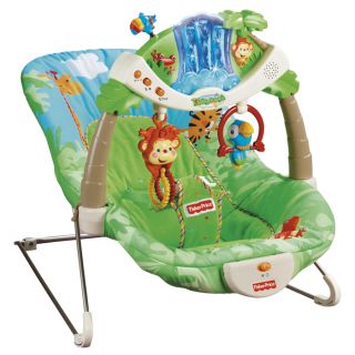 Fisher Price Rainforest Bouncer w Music Baby Activity Gear Play Toy