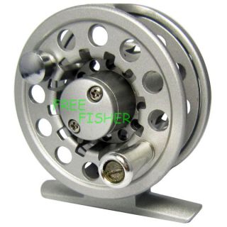 Fly Fishing CNC Anodized Aluminum Fly Reel 2 3 Silver R06