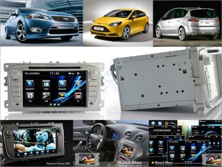  Din In Dash Car DVD Stereo GPS NAV For Ford Focus / Mondeo/S max BLACK