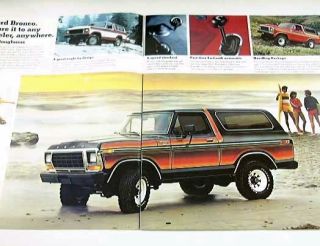 1979 79 Ford Bronco Truck Brochure Ranger XLT Custom