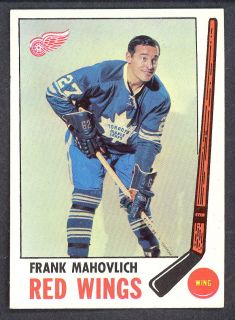 1969 70 Topps Hockey 62 Frank Mahovlich Detroit Red Wings Leafs Free