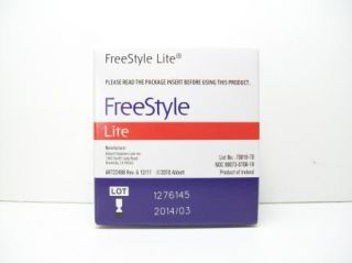 50 Freestyle Lite Diabetic Test Strips Exp 3 2014 Free Style Lite 1