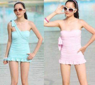 2012 New Style Lovely Swimdress Monokini Swimsuit Halter Pad 3 Colors
