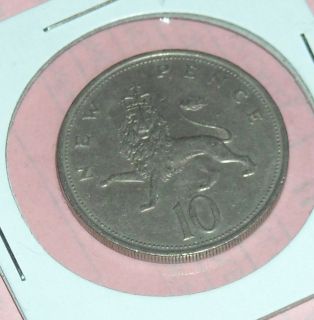 Great Britain 1969 10 New Pence World Foreign Coin Old