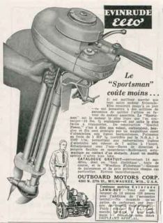 1935 French Ad Outboard Motors Co Milwaukee Lawn Mower Evinrude Elto