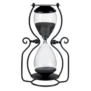 45 Minute 12 5 Metal Frame Swivel Black Modern Sand Glass Hourglass