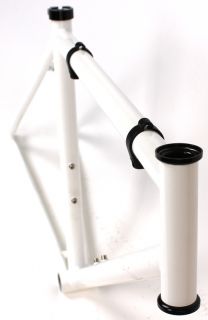 49cm White Track Bike Bicycle Fixed Gear Chromoly Frame Fixie Single