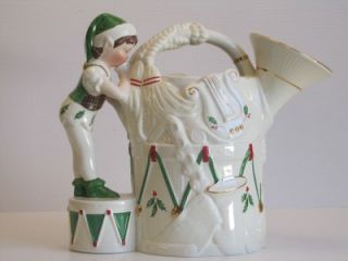 LENOX FOR THE HOLIDAYS FRENCH HORN PITCHER IN ORG BOX / SANTAS