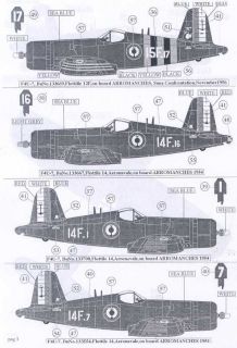 Sky Models Decals 1 48 Foreign Vought F4U Corsair Fighters