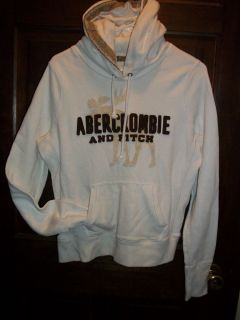 Abercrombie & Fitch Juniors Size XL Cream Colred Hoodie With Brown