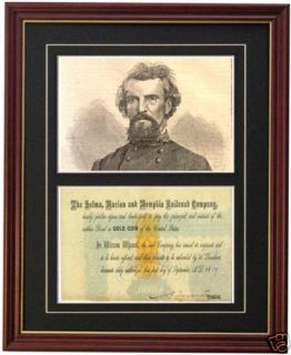 Nathan Bedford Forrest Autograph Signnature Civil War