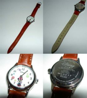  Minnie Mouse Flower Daydream Leather Seiko Watch Excellent Cond