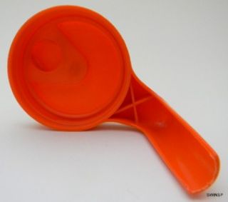  Decanter Vintage Anchor Hocking Glass w Orange Plastic Lid 1 Qt