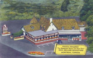  Quebec Postcard Canada Montreal Piazza Tomasso