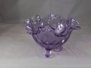  Fenton Violet Springtime Wisteria Threaded Vase