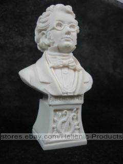 Handmade Franz Schubert Bust Marblecast Statue Music Composer