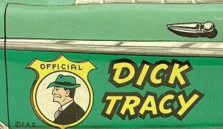 Dick Tracy Tin Litho Friction Squad Car Fabulous