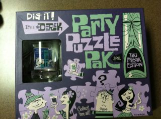 Derek Party Puzzle Pack Tiki Freak 20 x 24 500 Piece Puzzle and 1