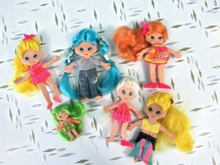   Ideal Toys RUBBER FLATSY DOLLS LOT 6 Includes one MINI FLATSY DOLL