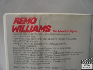 Remo Williams The Adventure Begins VHS Fred Ward